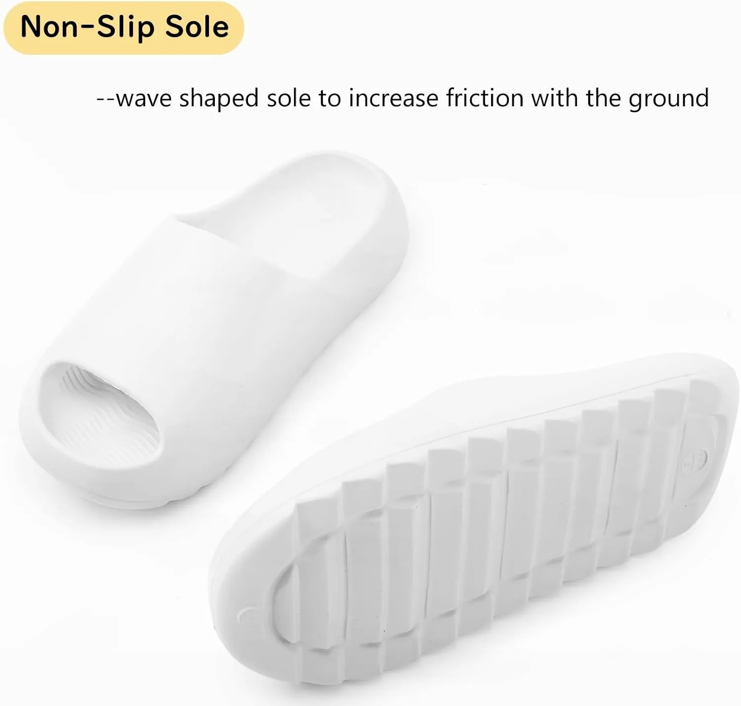Cloud Slides for Women Men Kids, Pillow Slippers Comfy Non-Slip Soft Waterproof Bathroom Shower Shoes, Cushioned Thick Sole Sandals for Indoor and Outdoor