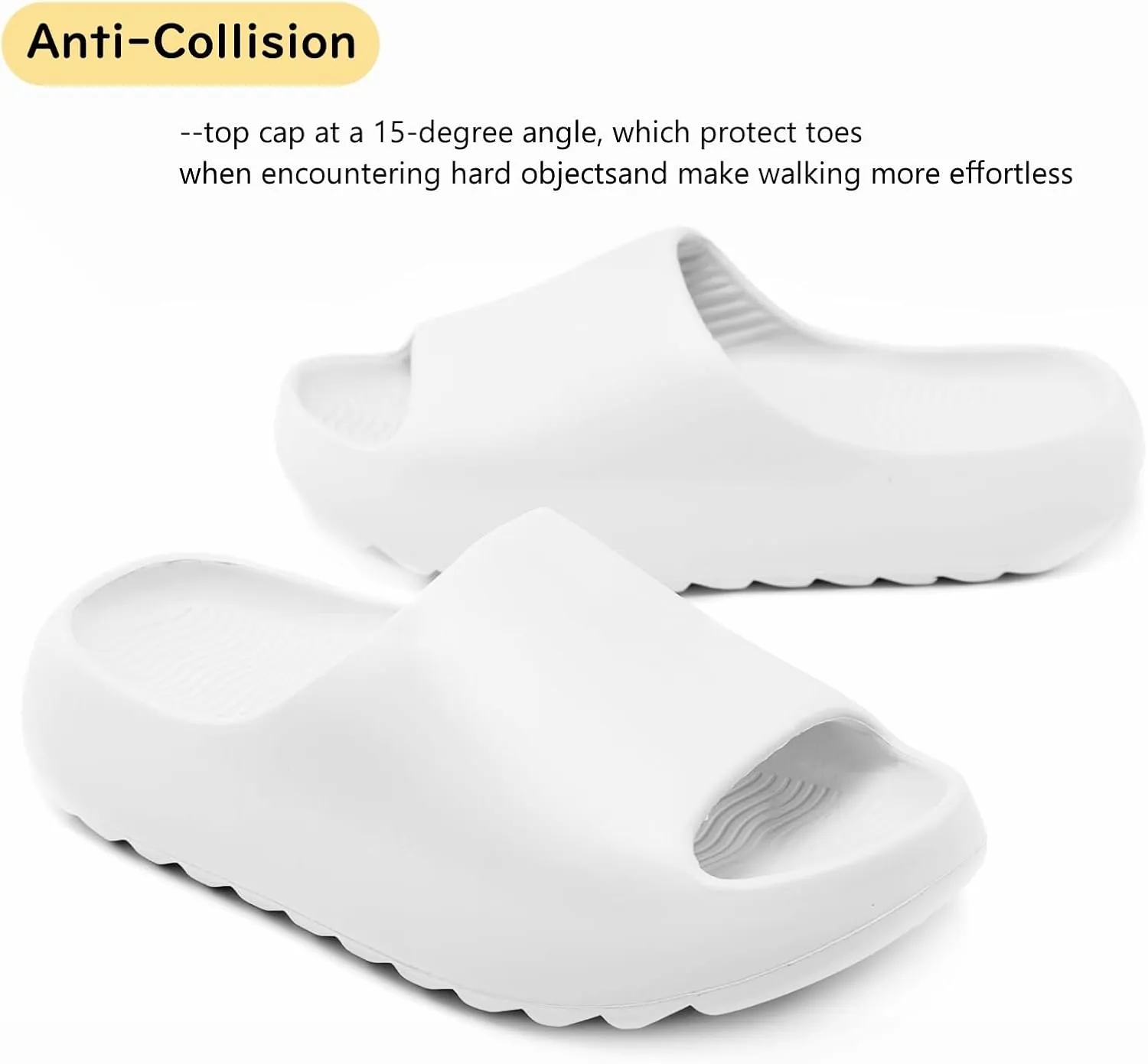 Cloud Slides for Women Men Kids, Pillow Slippers Comfy Non-Slip Soft Waterproof Bathroom Shower Shoes, Cushioned Thick Sole Sandals for Indoor and Outdoor