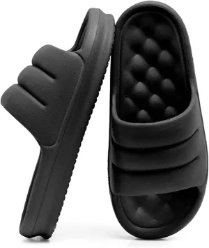 Cloud Slides for Women Men Sofa Pillow Slippers Non-Slip Shower Bath Platform Foam Sandals for Indoor Outdoor House