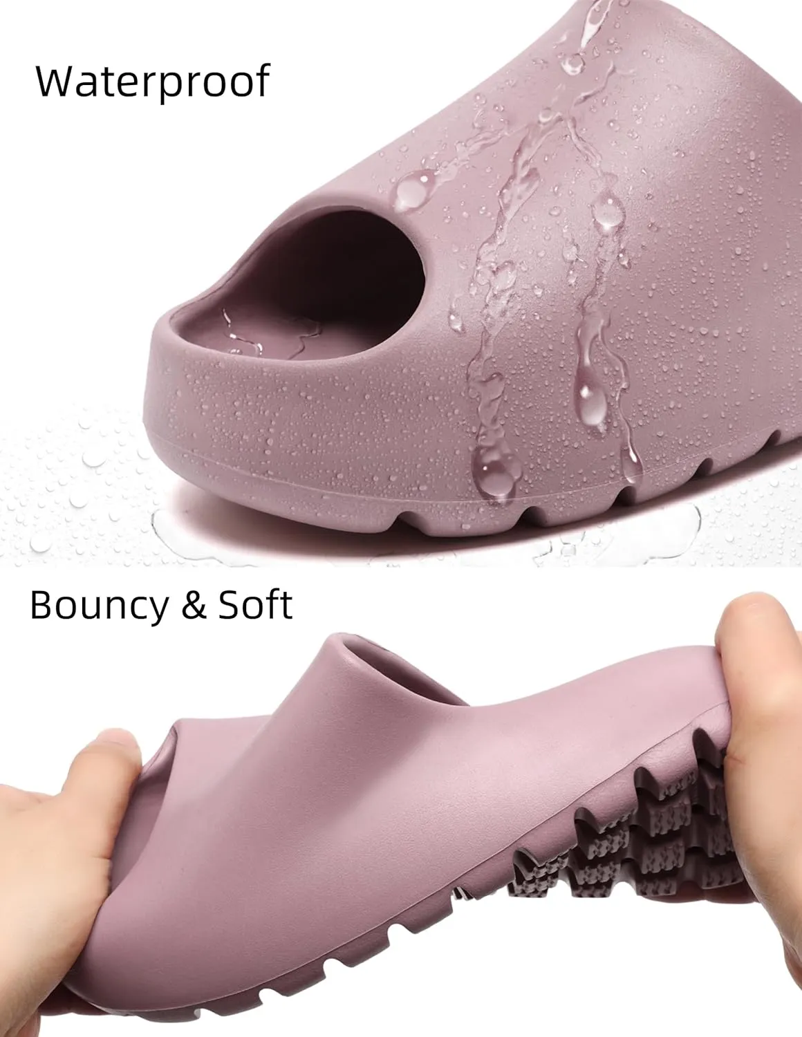Cloud Slides for Women Men, Womens Walking Sandals Comfortable, Unisex Thick Pillow Slippers, Waterproof House Slide Sandals Indoor Outdoor Shower Shoes
