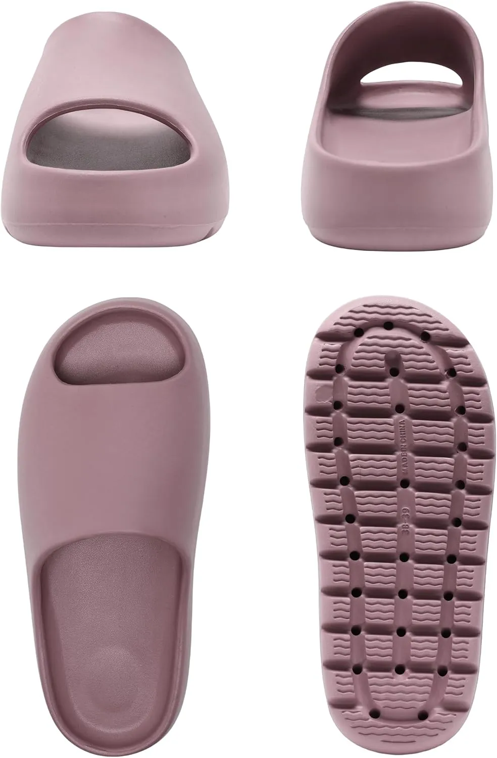 Cloud Slides for Women Men, Womens Walking Sandals Comfortable, Unisex Thick Pillow Slippers, Waterproof House Slide Sandals Indoor Outdoor Shower Shoes