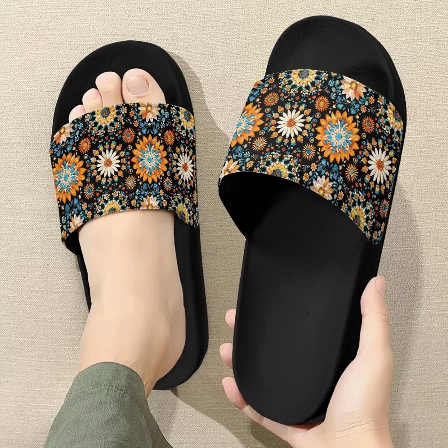 Cloud Slides for Women Slides Slippers, Non-Slip Comfort Shower Shoes, Open Toe Slides Sandals for Indoor & Outdoor