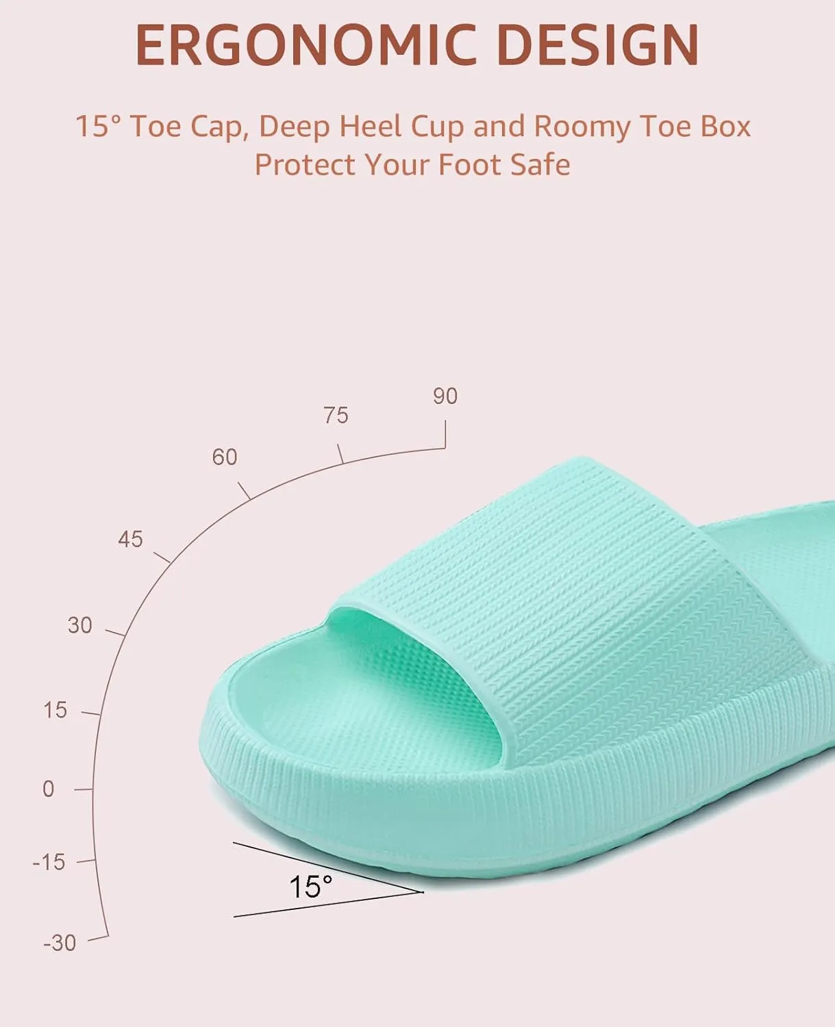 Cloud Slippers for Women and Men Pillow Slippers Non-Slip Shower Slides Bathroom Sandals | Super Comfy | Cushion Thick Sole