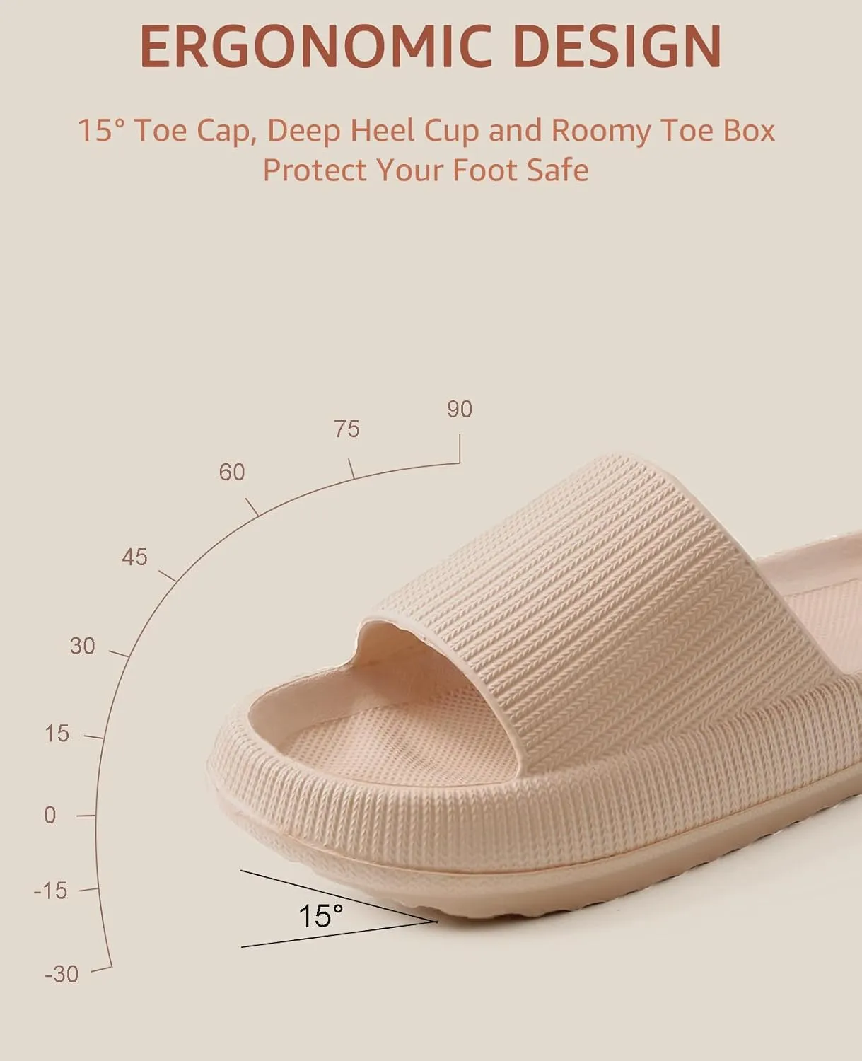 Cloud Slippers for Women and Men Pillow Slippers Non-Slip Shower Slides Bathroom Sandals | Super Comfy | Cushion Thick Sole