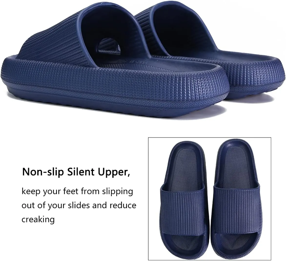 Cloud Slippers for Women and Men Pillow Slippers Non-Slip Shower Slides Bathroom Sandals | Super Comfy | Cushion Thick Sole