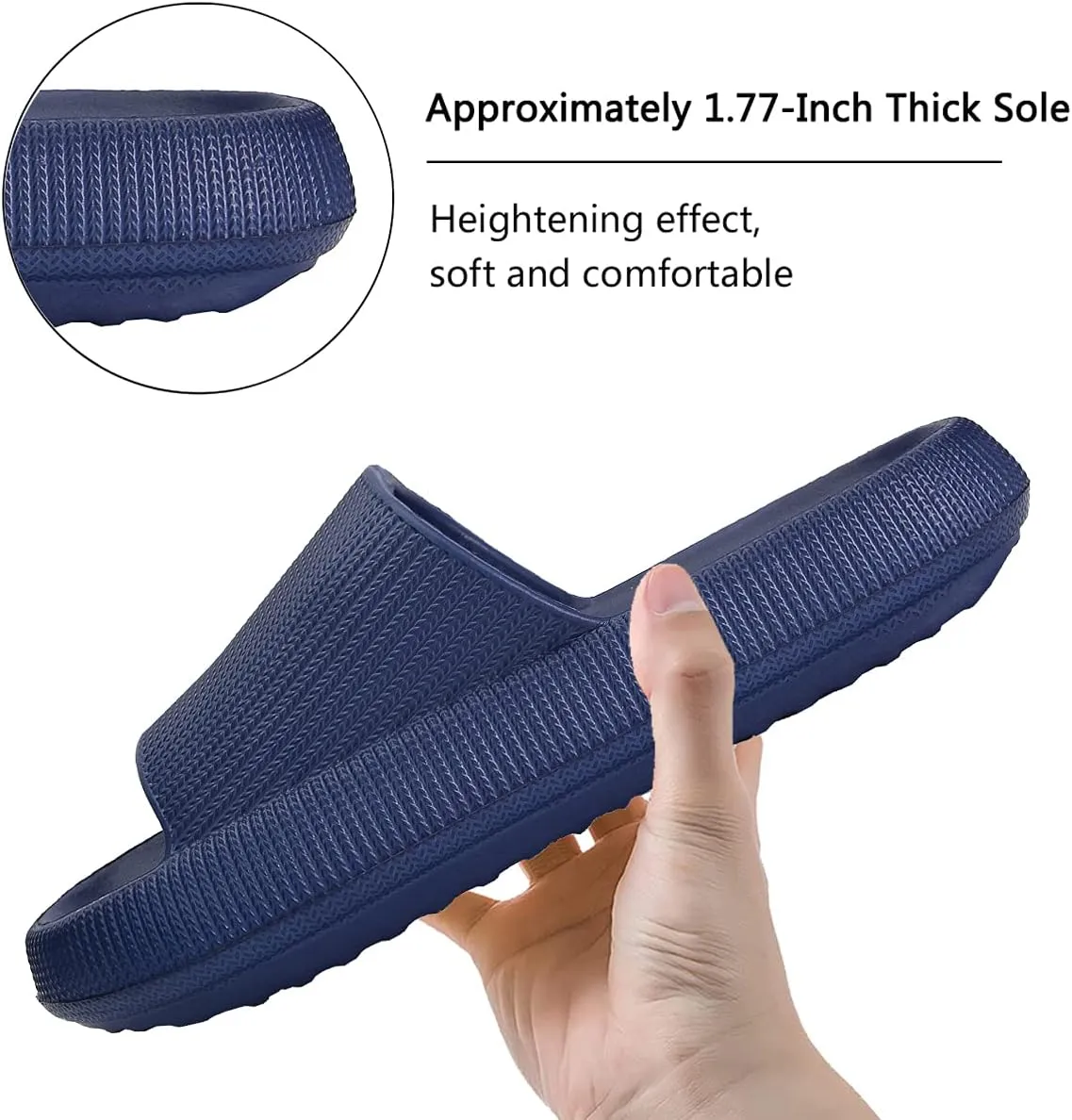 Cloud Slippers for Women and Men Pillow Slippers Non-Slip Shower Slides Bathroom Sandals | Super Comfy | Cushion Thick Sole