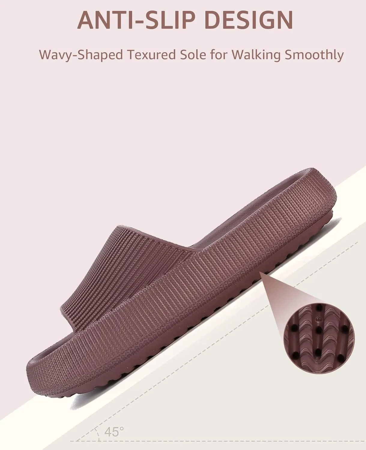 Cloud Slippers for Women and Men Pillow Slippers Non-Slip Shower Slides Bathroom Sandals | Super Comfy | Cushion Thick Sole