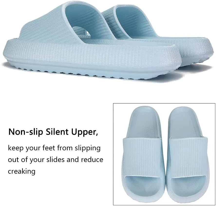 Cloud Slippers for Women and Men Pillow Slippers Non-Slip Shower Slides Bathroom Sandals | Super Comfy | Cushion Thick Sole