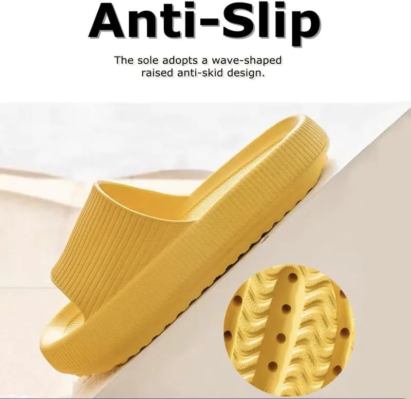 Cloud Slippers for Women and Men,Pillow Slippers Ultra-Soft Non Slip Quick Drying Bathroom Shower Slippers,House Indoor Sandals Extremely Comfy Cushioned Thick Sole