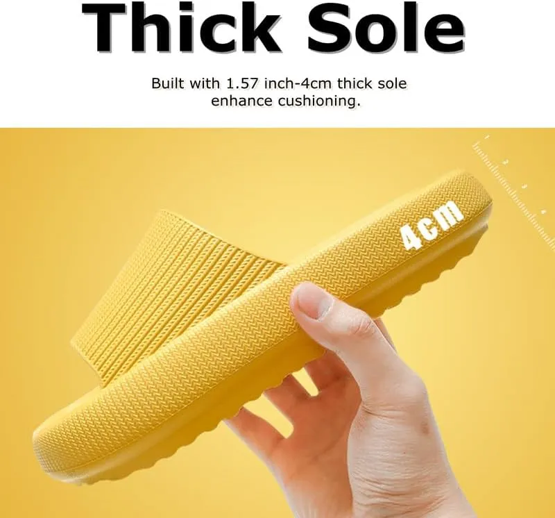 Cloud Slippers for Women and Men,Pillow Slippers Ultra-Soft Non Slip Quick Drying Bathroom Shower Slippers,House Indoor Sandals Extremely Comfy Cushioned Thick Sole