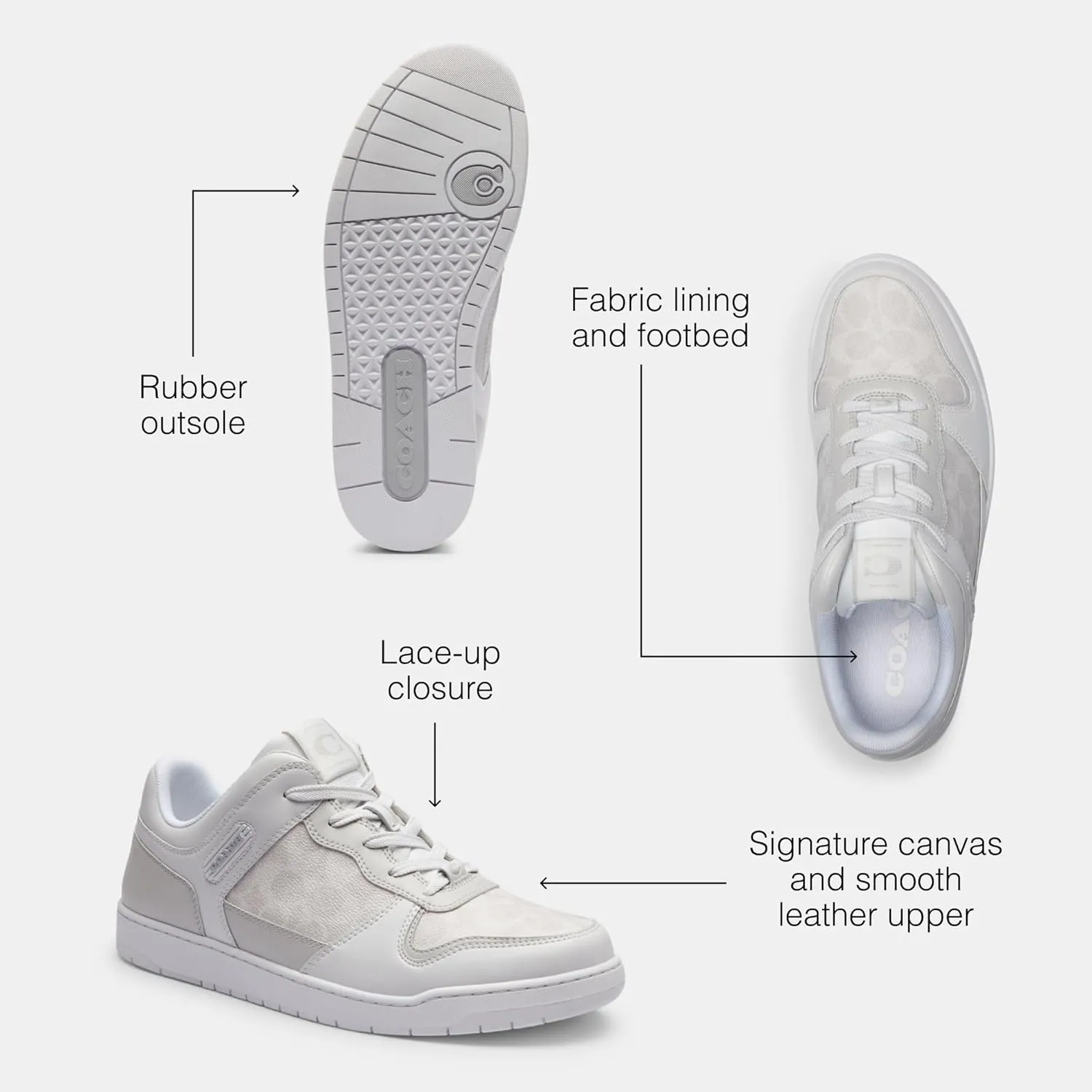 Coach Men's C201 Mixed Material Sneaker