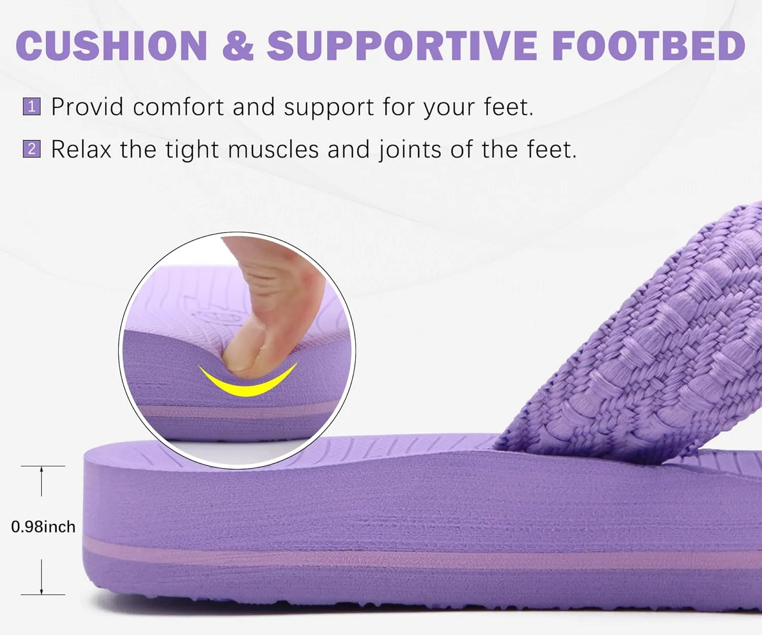 COFACE Womens Orthopedic Sandals Comfortable Orthotic Soft Cushion Recovery Plantar Fasciitis Walking Slip On Ladies Cloud Cross Slides for Woman Size 5-11