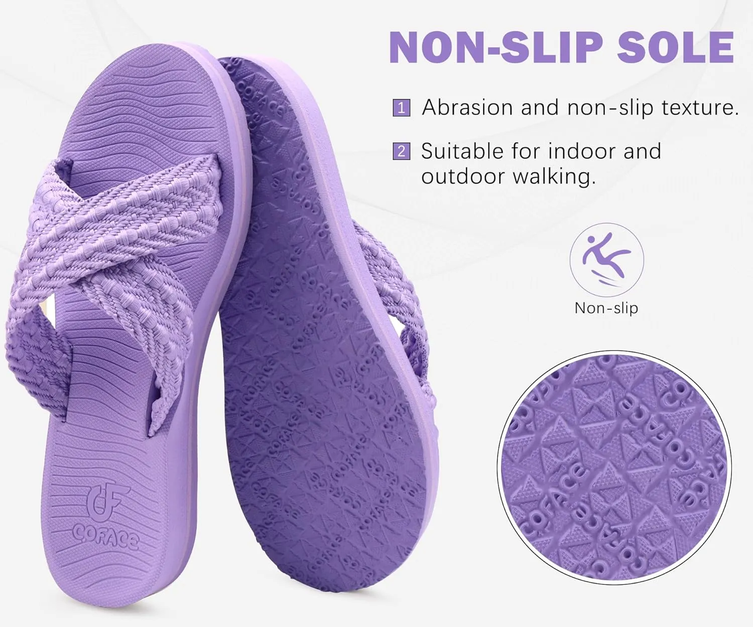COFACE Womens Orthopedic Sandals Comfortable Orthotic Soft Cushion Recovery Plantar Fasciitis Walking Slip On Ladies Cloud Cross Slides for Woman Size 5-11