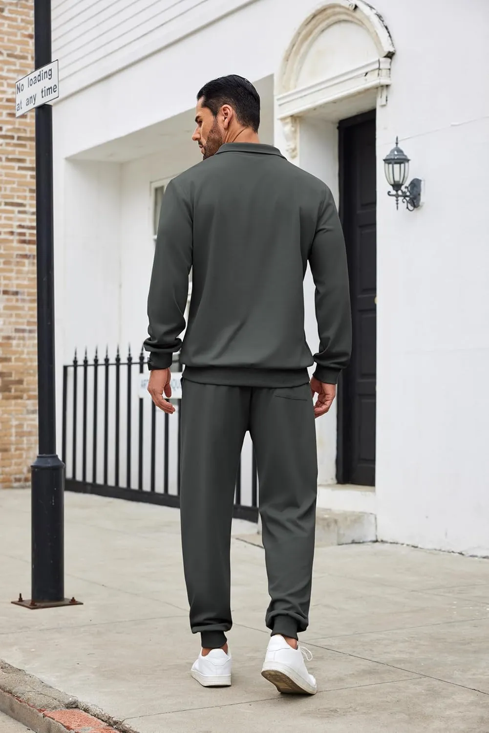 COOFANDY Men's Tracksuit 2 Piece Quarter Zip Sweatsuit Sets Casual Athletic Running Jogging Suits