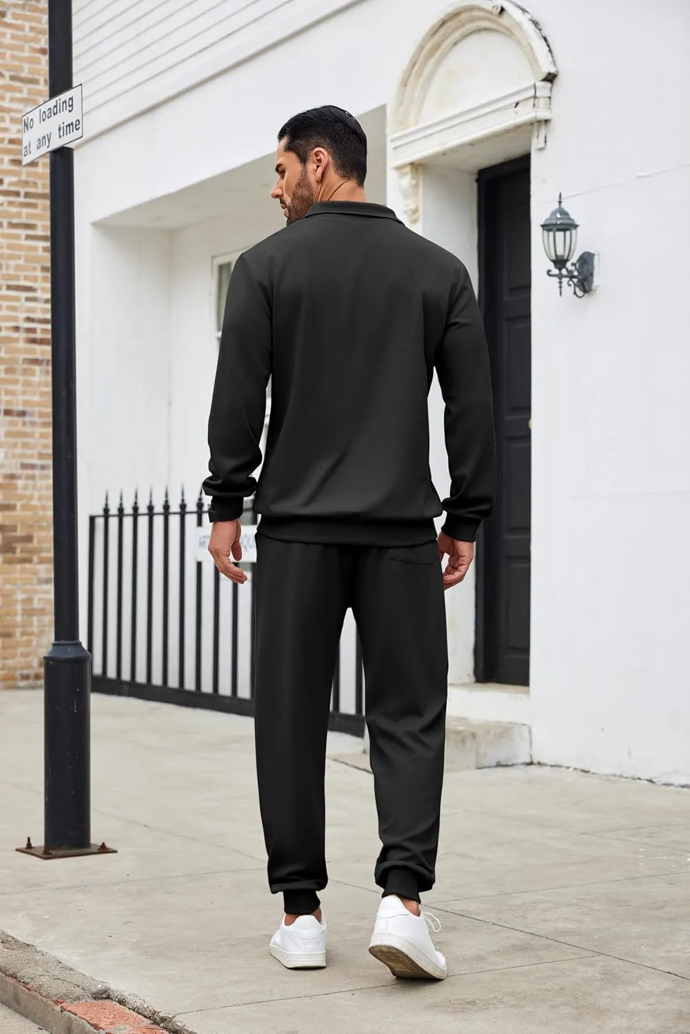 COOFANDY Men's Tracksuit 2 Piece Quarter Zip Sweatsuit Sets Casual Athletic Running Jogging Suits