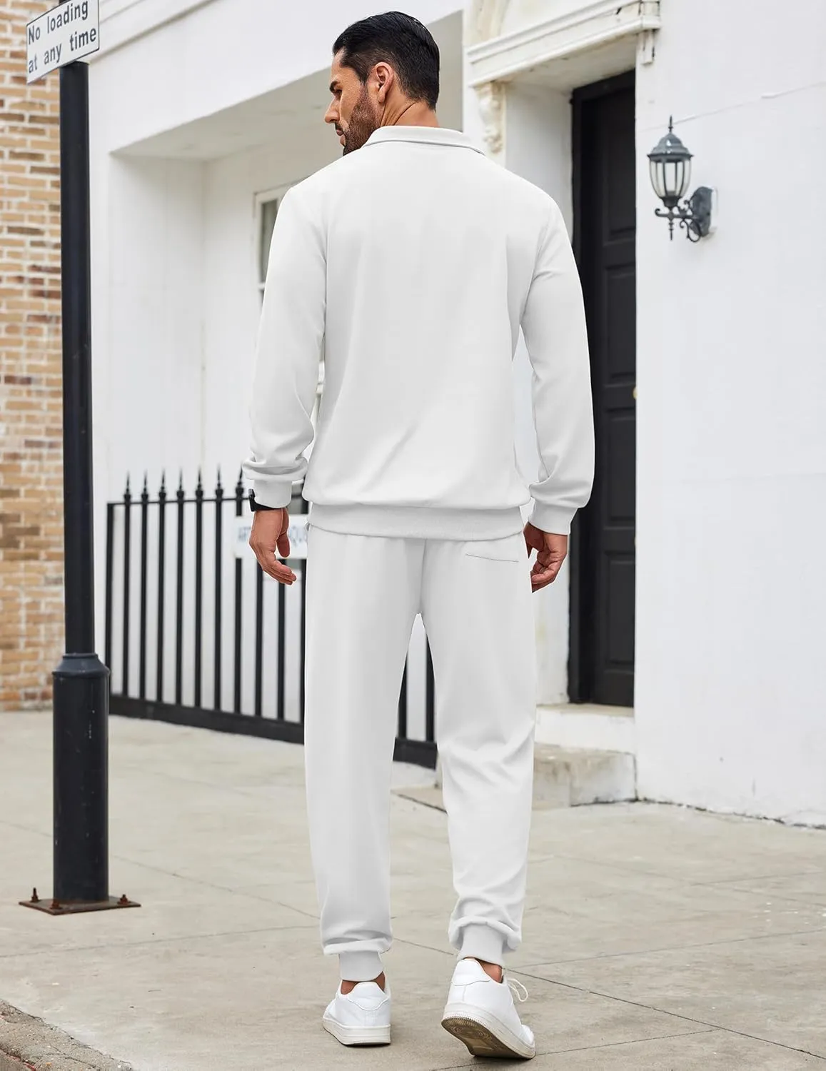 COOFANDY Men's Tracksuit 2 Piece Quarter Zip Sweatsuit Sets Casual Athletic Running Jogging Suits