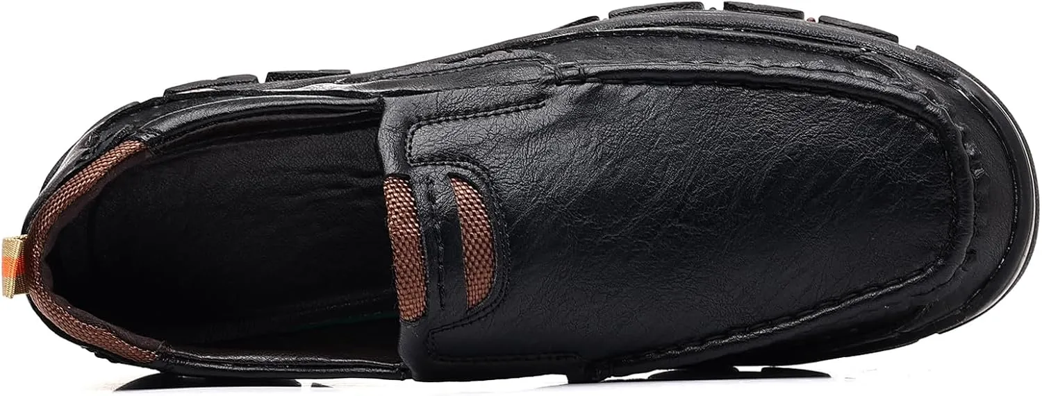 Coramtty Mens Classic Walking Sneakers Slip on Loafers Casual Shoes Comfort Breathable Dress Flats for Driving Business Office Outdoor