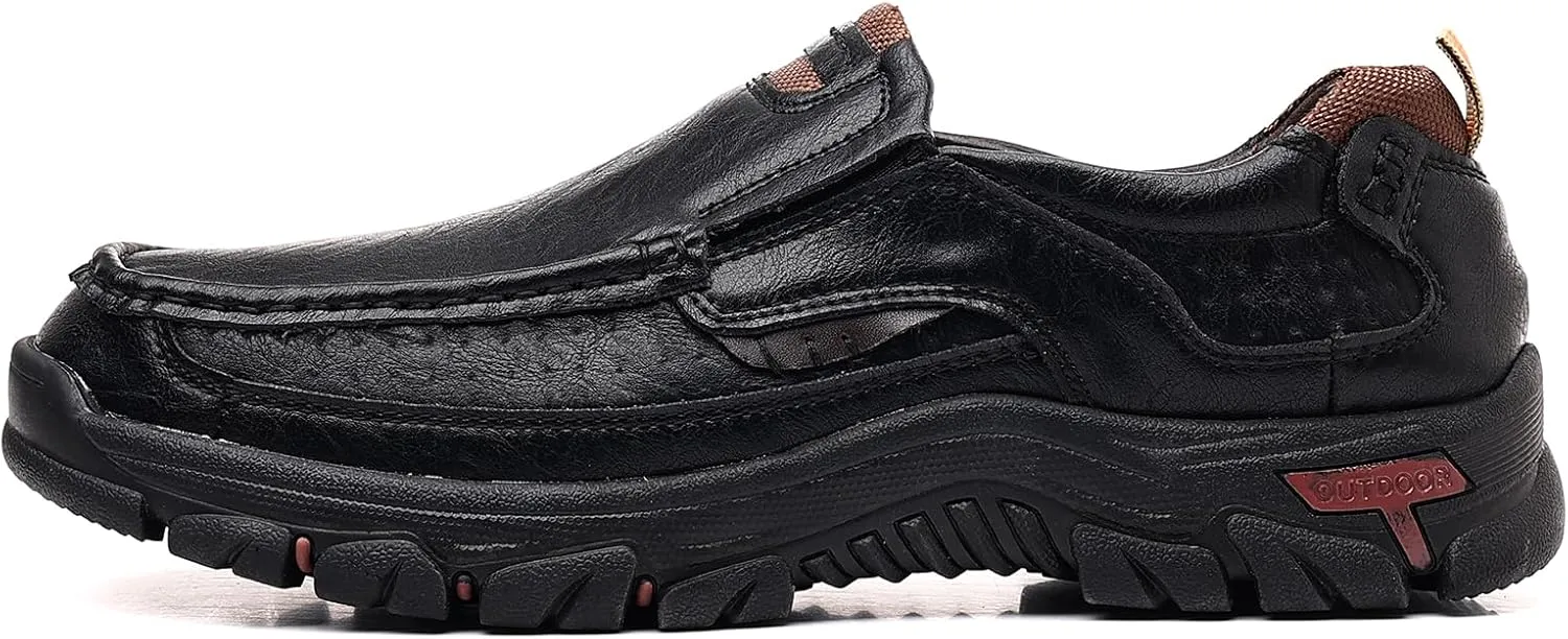 Coramtty Mens Classic Walking Sneakers Slip on Loafers Casual Shoes Comfort Breathable Dress Flats for Driving Business Office Outdoor