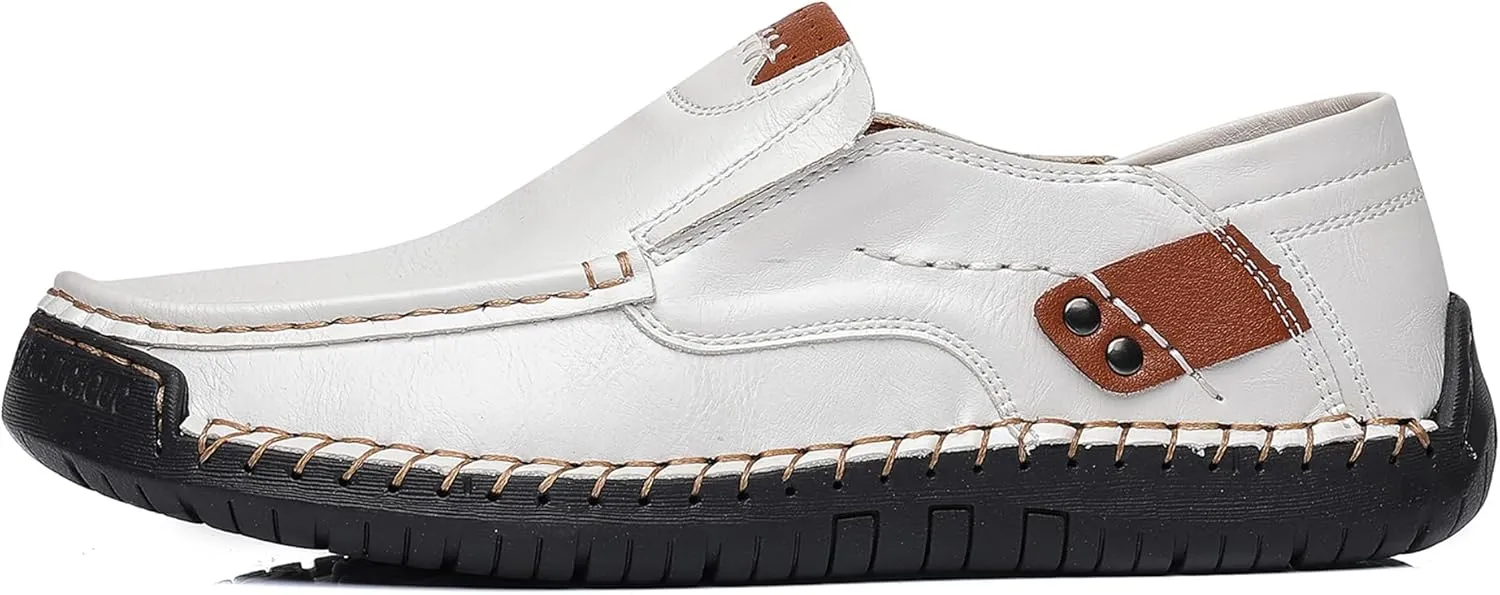Coramtty Mens Loafers Casual Slip on Shoes Business Moccasins Lightweight Refreshing Classic Slippers Walking Driving Travelling Outdoor
