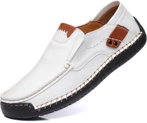 Coramtty Mens Loafers Casual Slip on Shoes Business Moccasins Lightweight Refreshing Classic Slippers Walking Driving Travelling Outdoor