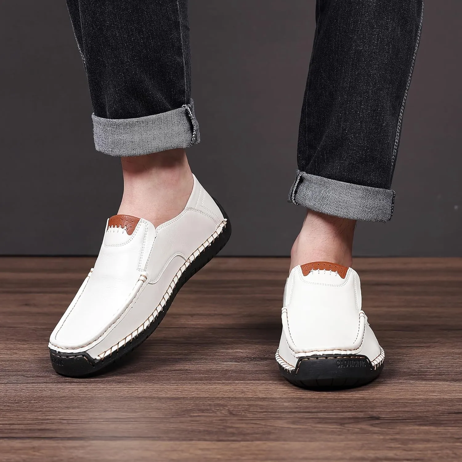 Coramtty Mens Loafers Casual Slip on Shoes Business Moccasins Lightweight Refreshing Classic Slippers Walking Driving Travelling Outdoor