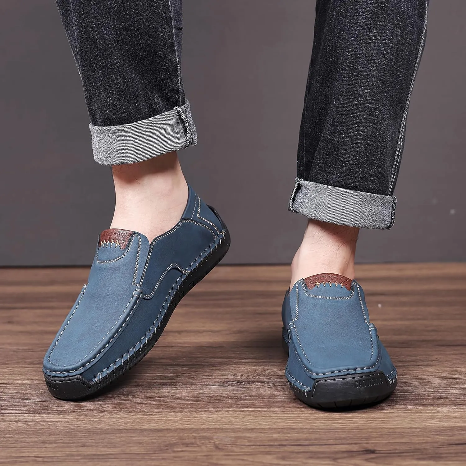 Coramtty Mens Loafers Casual Slip on Shoes Business Moccasins Lightweight Refreshing Classic Slippers Walking Driving Travelling Outdoor