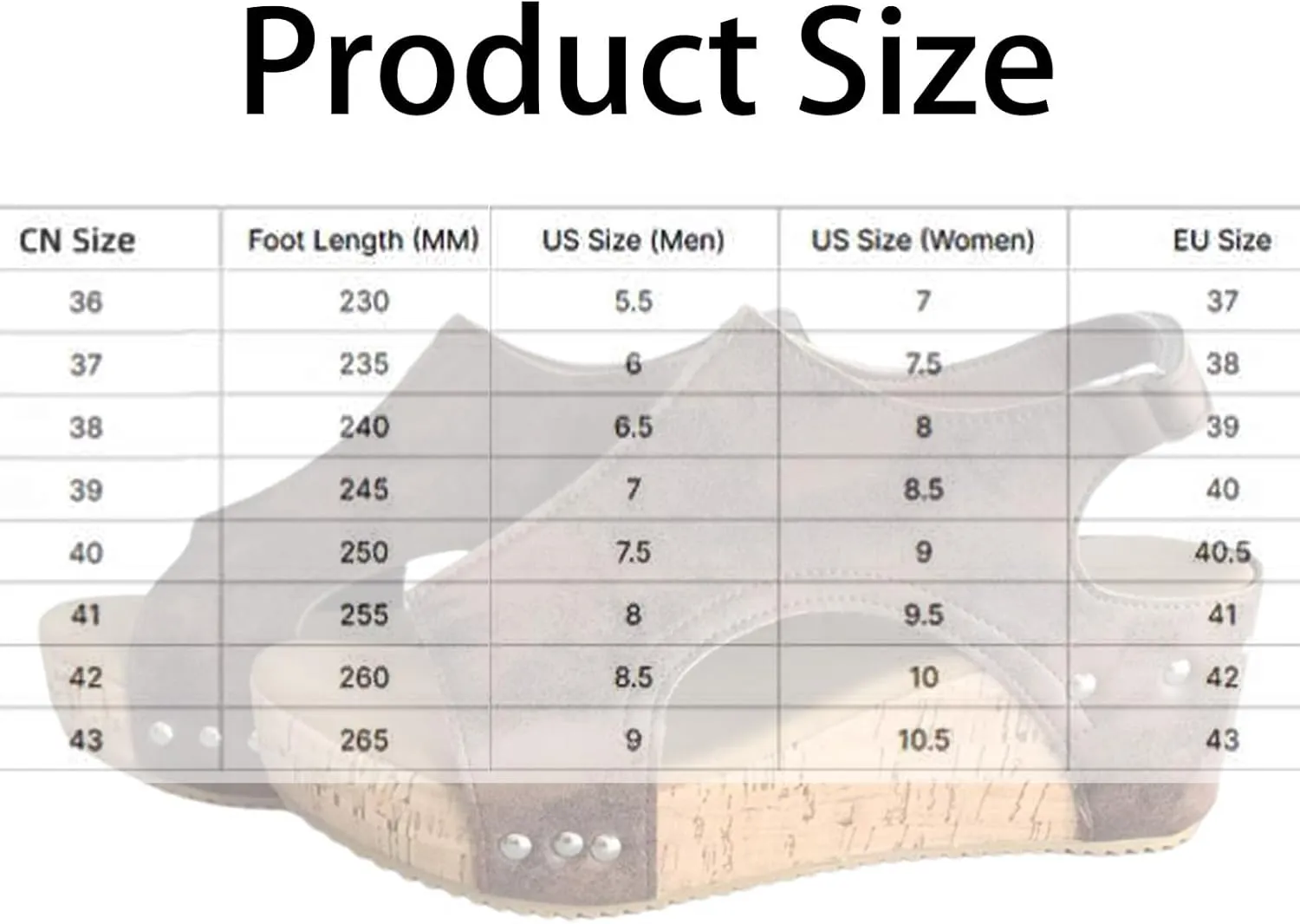 Cork Wedge Sandals for Women, Cork Platform Sandals, Thick Sole Comfy Leather Wedge Non-slip Summer Slippers