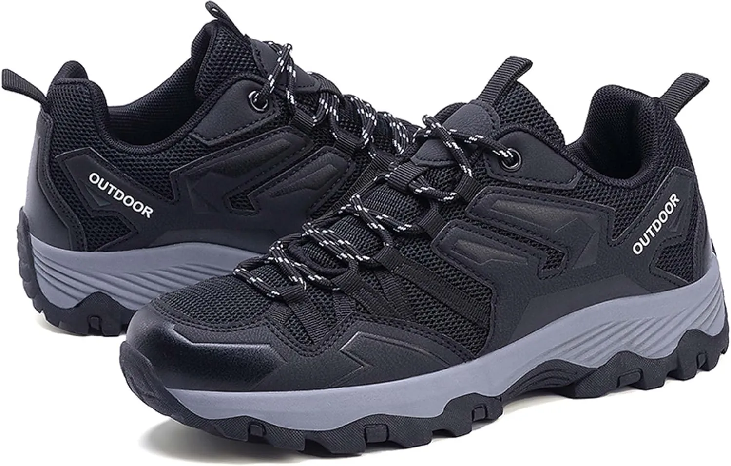 Couple Outdoor Mountaineering Boots, Muddy wading Plush Hiking Shoes, Rubber Sole Breathable Mesh Ankle Shoes, Casual and Fashionable Travel Boots, Anti Slip Sports Shoes