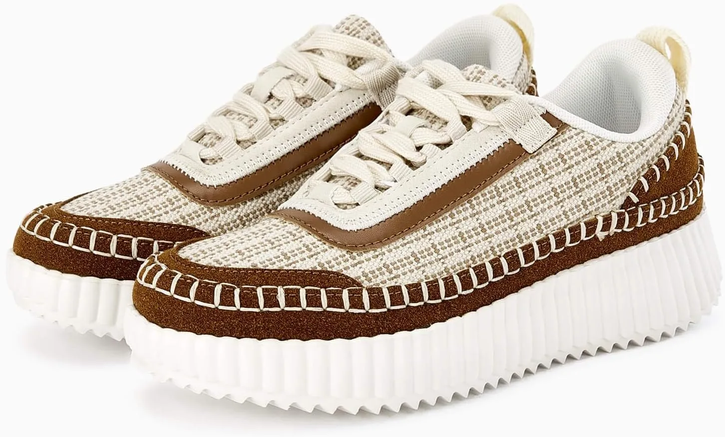 Coutgo Womens Platform Sneakers Lace Up Comfortable Casual Fashion Sneaker Walking Shoes