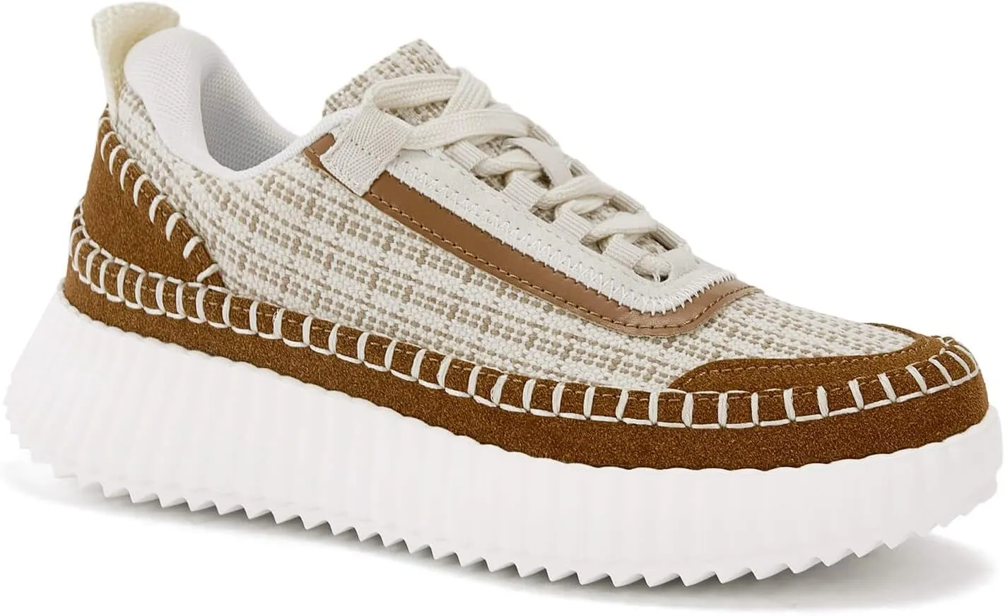 Coutgo Womens Platform Sneakers Lace Up Comfortable Casual Fashion Sneaker Walking Shoes