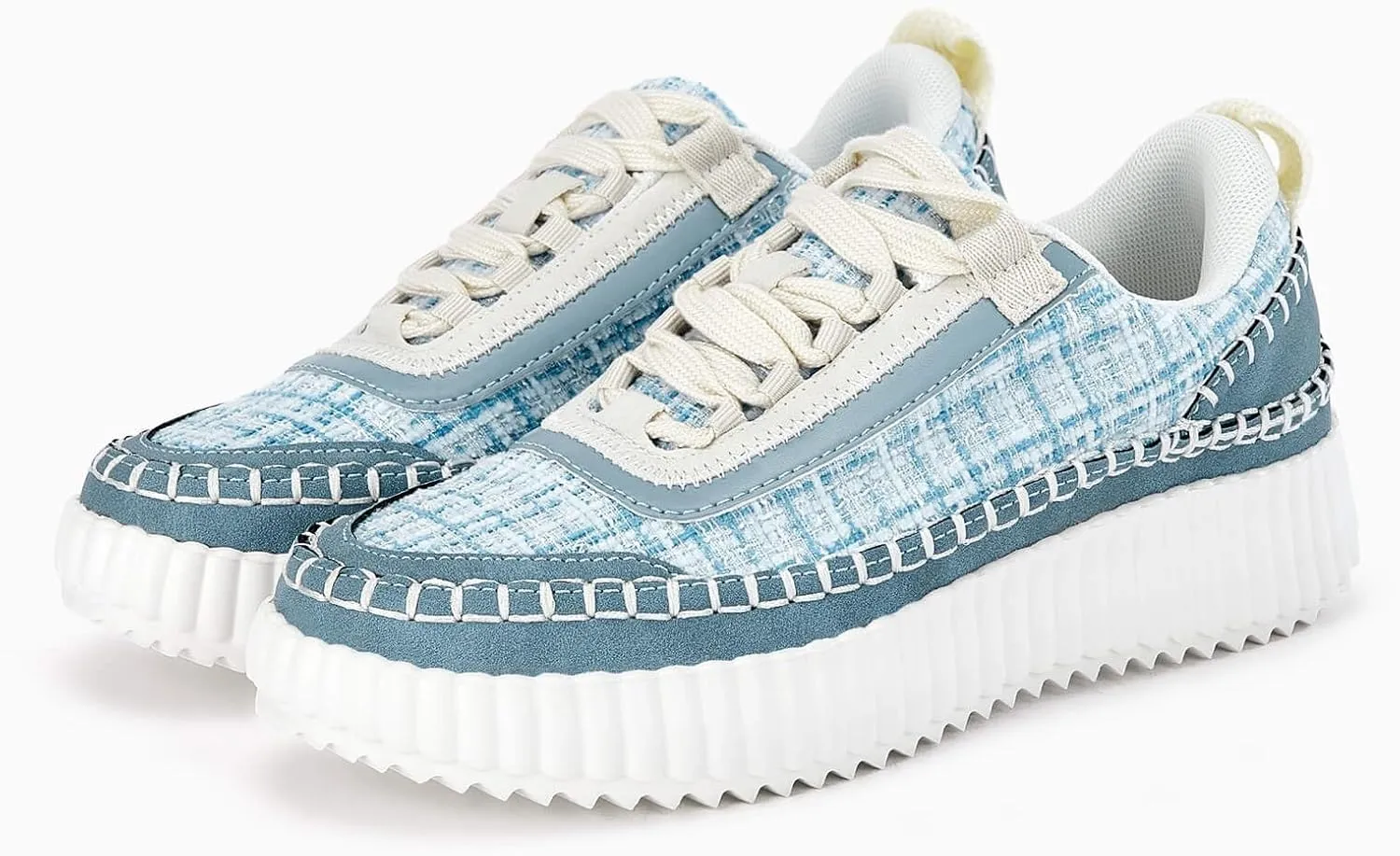 Coutgo Womens Platform Sneakers Lace Up Comfortable Casual Fashion Sneaker Walking Shoes