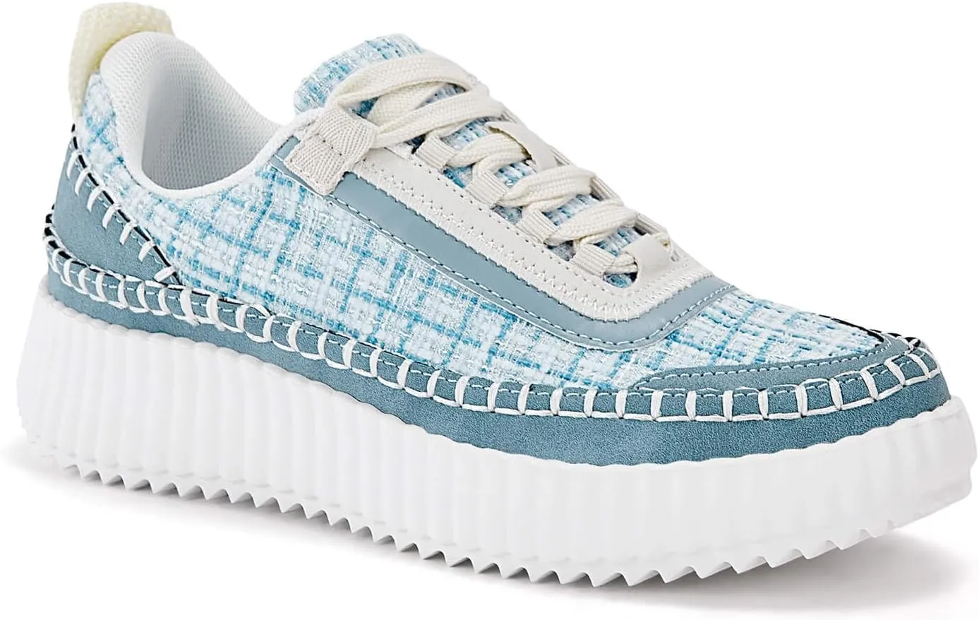 Coutgo Womens Platform Sneakers Lace Up Comfortable Casual Fashion Sneaker Walking Shoes