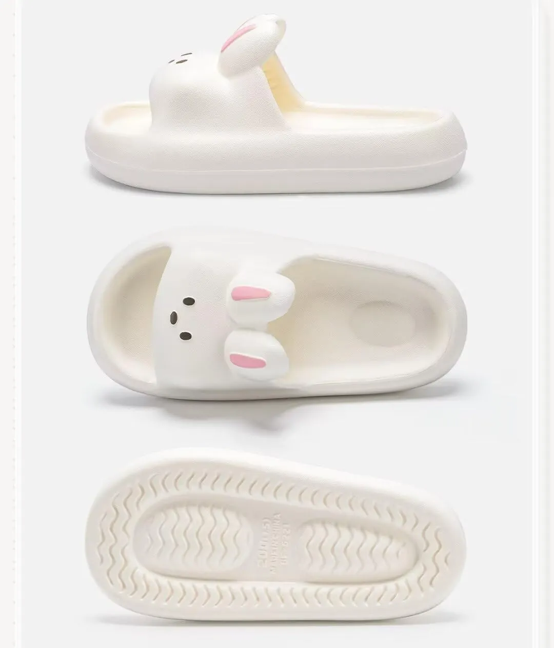 Cute Cartoon Bunny Boy Girls Cloud Slides Slipper Soft Thick-Soled Non-Slip Sandals for Girls Beach Swimming Pool Shoes