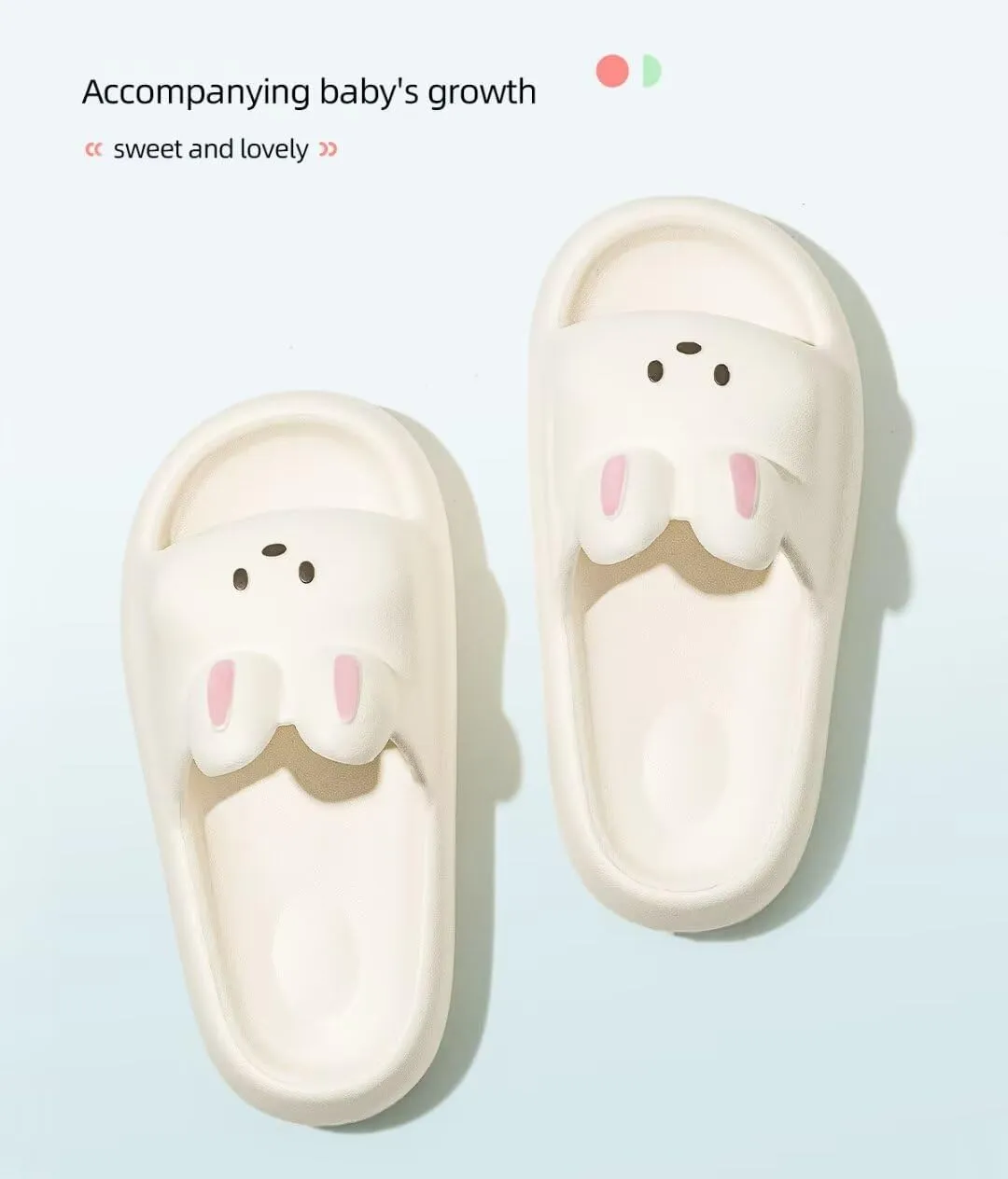 Cute Cartoon Bunny Boy Girls Cloud Slides Slipper Soft Thick-Soled Non-Slip Sandals for Girls Beach Swimming Pool Shoes