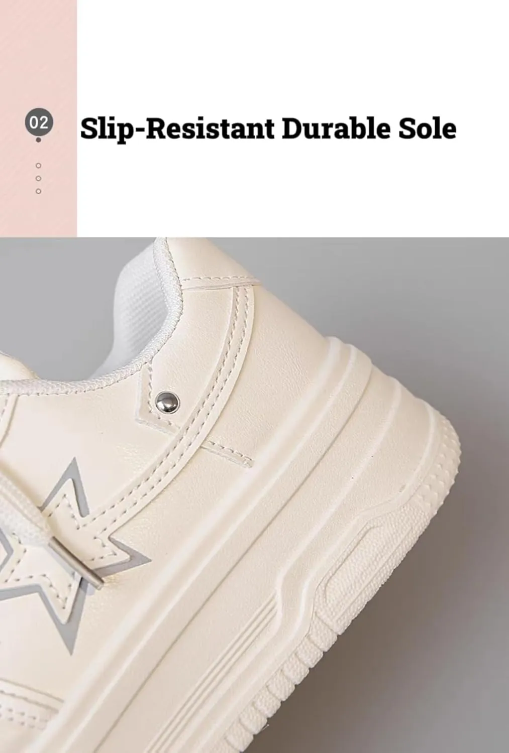 Cute Chunky Sole White Star Shoes Platform Casual Walking Sneakers for Women - Fashion Slip on Sneakers Lace up Aesthetic Shoes Cute Cat Shoelace Kitten Charm