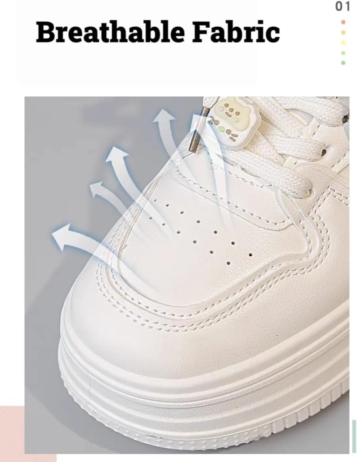 Cute Chunky Sole White Star Shoes Platform Casual Walking Sneakers for Women - Fashion Slip on Sneakers Lace up Aesthetic Shoes Cute Cat Shoelace Kitten Charm