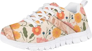 Cute Tennis Shoes for Girls Kids Mesh Running Shoes Lace Up Walking Athletic Sneakers