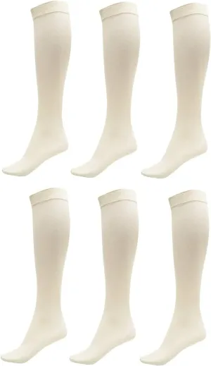 DARESAY 6 Pack: Boot Socks for Women - Plus Size Knee High Long Socks - Womens Dress