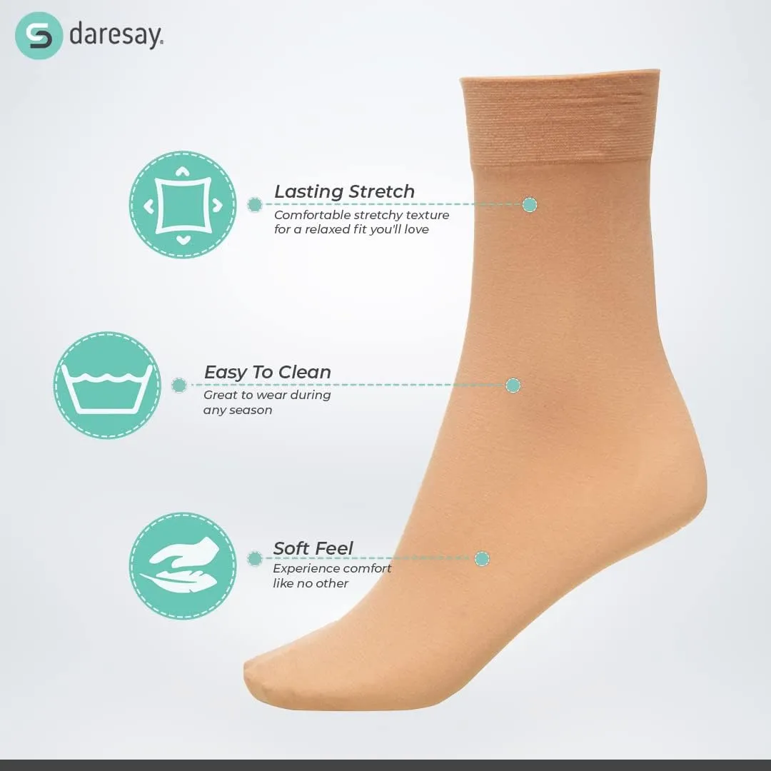 DARESAY 6 Pack: Boot Socks for Women - Plus Size Knee High Long Socks - Womens Dress