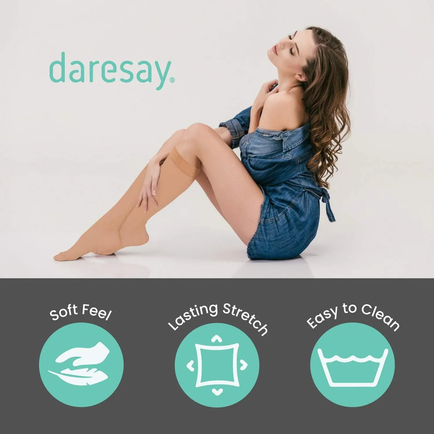 DARESAY 6 Pack: Boot Socks for Women - Plus Size Knee High Long Socks - Womens Dress