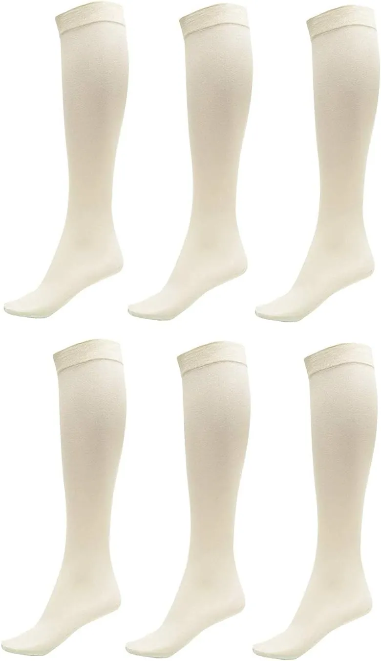 DARESAY 6 Pack: Boot Socks for Women - Plus Size Knee High Long Socks - Womens Dress