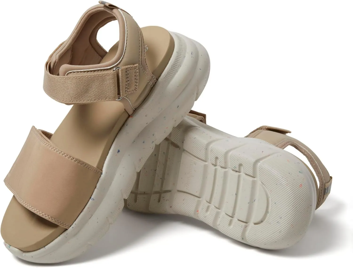 Dearfoams Women's Platform Lightweight Adjustable Odell Wedge Sandal