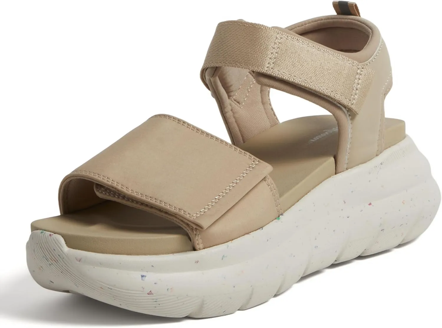 Dearfoams Women's Platform Lightweight Adjustable Odell Wedge Sandal