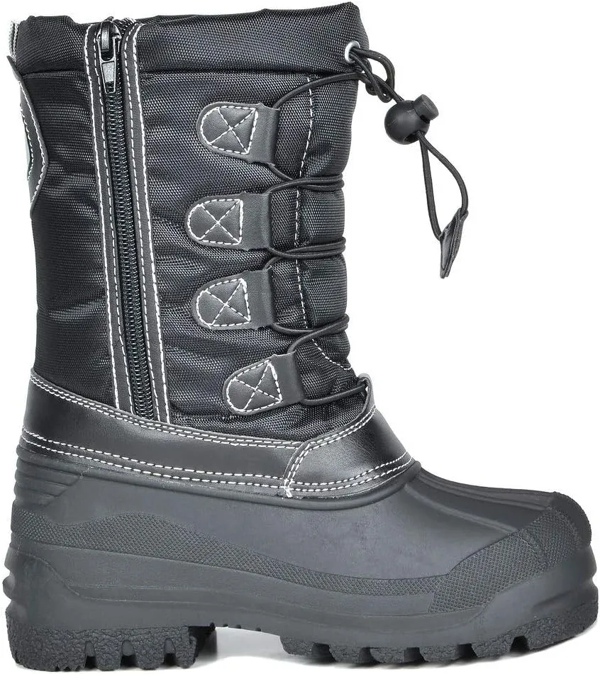 DREAM PAIRS Boys Girls Snow Boots Waterproof Outdoor Warm Cozy Anti-Slip Mid Calf Faux Fur Lining Winter Shoes for Little/Big Kids