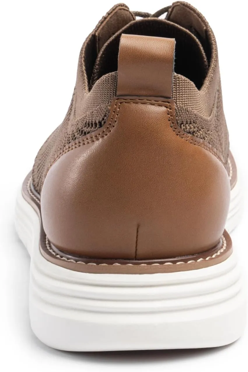 Dress Shoes for Men Sporty Oxfords Dress Sneakers Comfortable Brogue Wingtip Business Casual Shoes, Non Slip Rubber EVA Outsole