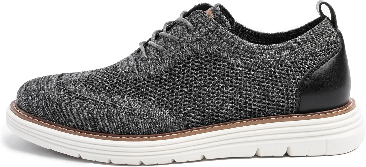 Dress Shoes for Men Sporty Oxfords Dress Sneakers Comfortable Brogue Wingtip Business Casual Shoes, Non Slip Rubber EVA Outsole