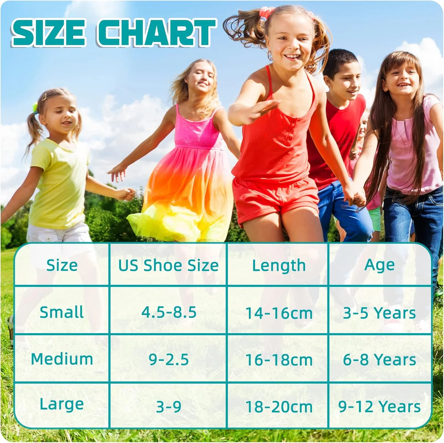 Eyean Kids Athletic Crew Socks Boys Girls Cotton School Uniform Casual Basic Socks 6 Pairs
