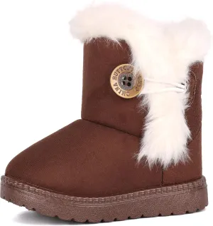 Femizee Girls Boys Warm Winter Boots Kids Outdoor Snow Boots(Toddler/Little Kid)