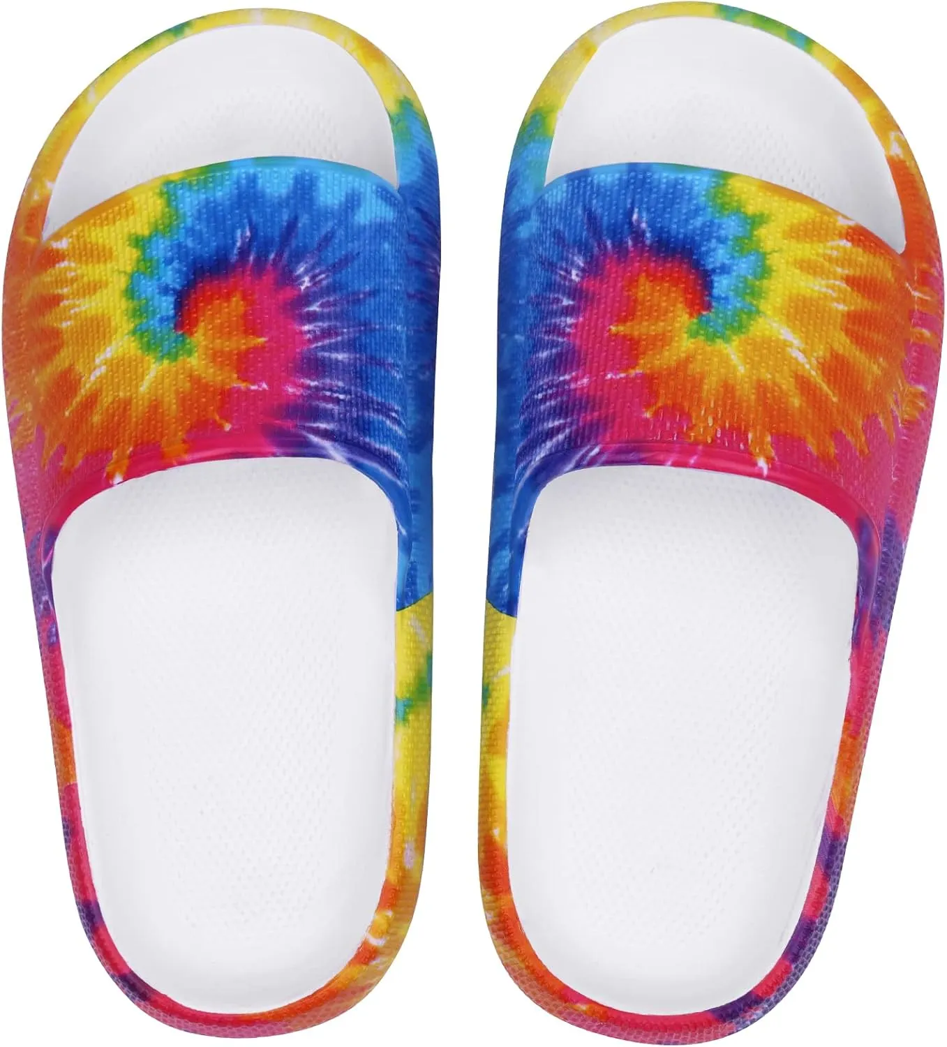 FJWYSANGU Kids Cloud Slides丨Boys Girls Bathroom Shower Sandals丨Open Toe Thick Sole Slip on Slippers丨Summer Non-slip Beach Pool Shoes