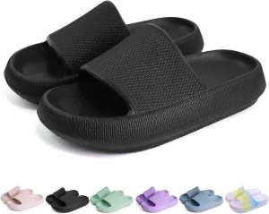 FJWYSANGU Kids Cloud Slides丨Boys Girls Bathroom Shower Sandals丨Open Toe Thick Sole Slip on Slippers丨Summer Non-slip Beach Pool Shoes